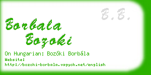 borbala bozoki business card