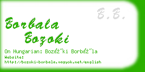 borbala bozoki business card